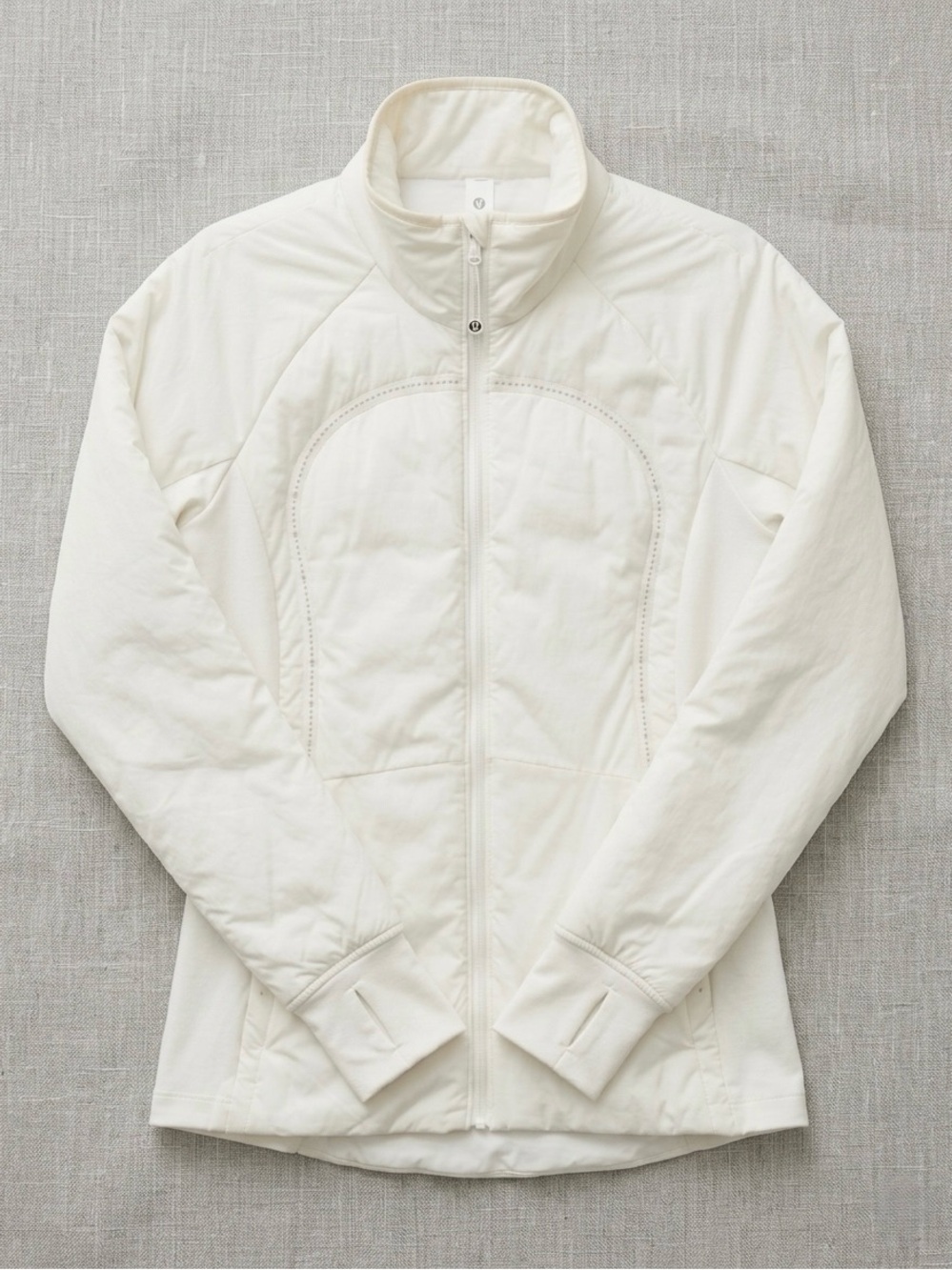 ululemon athletica Down For It All Jacket White Zip-Up Puffer